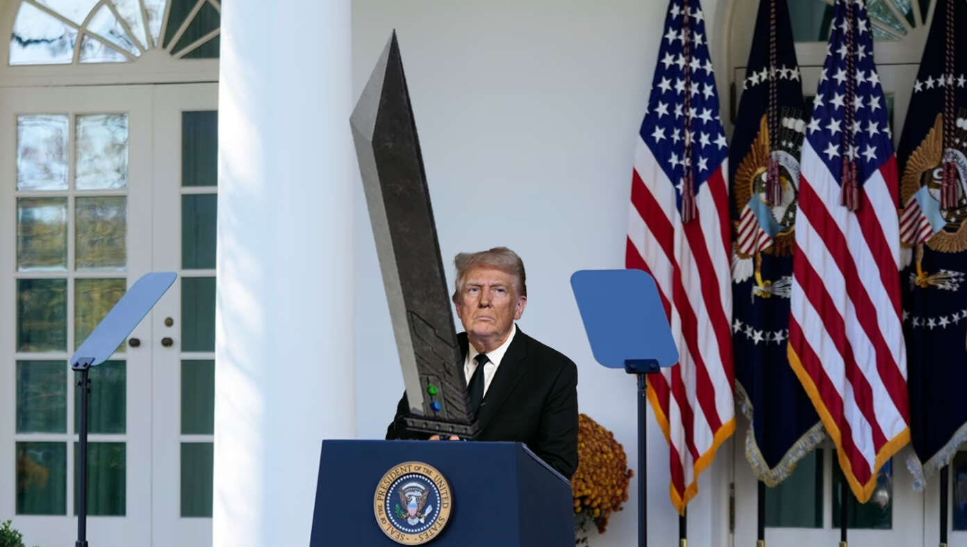 Trump Announces He Has Acquired Giant Anime Sword In Japanese Trade Deal - Article image