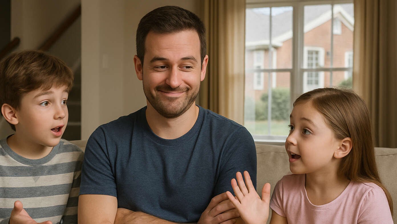 Kids Beg Dad To Please Stop Referring To Them As ‘Fruit Of My Loins’ - Article image