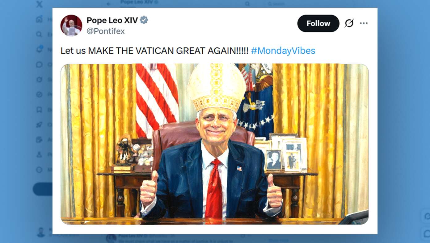 BLASPHEMY: Pope Leo Shares AI Picture Of Him Dressed As Trump - Featured article image