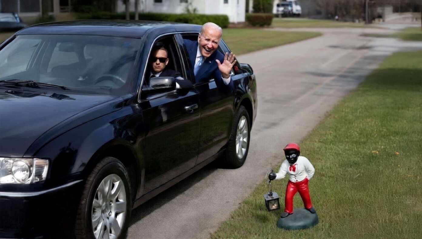 'HI BARACK!' Yells Biden As Car Passes House With A Lawn Jockey - Article image