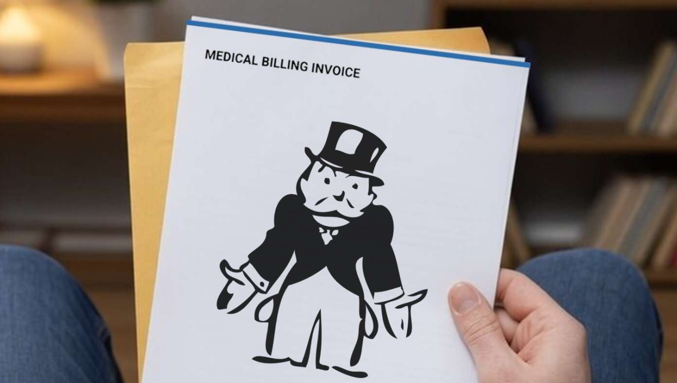 Hospital Bill Just Picture Of Sad-Looking Mr. Monopoly With His Pockets Turned Inside Out - Article image
