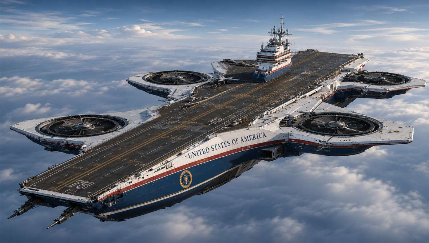 Trump Unveils New Air Force One Helicarrier - Article image
