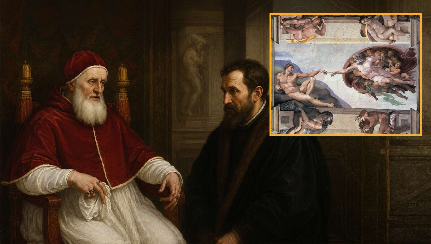 Pope Gently Tells Michelangelo He Really Wanted Ceiling To Be More Of A Neutral Gray - Article image