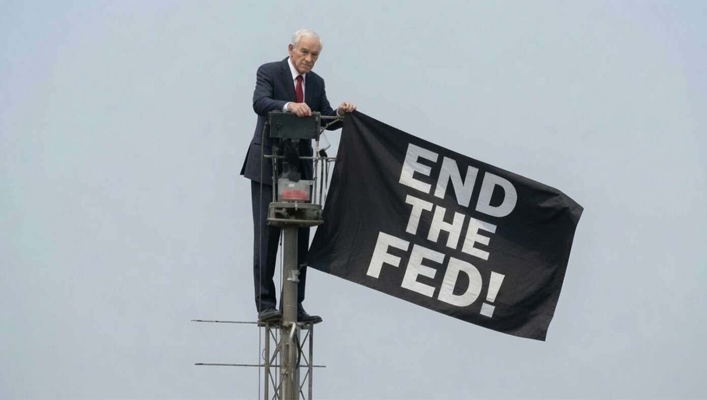 Ron Paul Scales Empire State Building To Unveil Flag Reading 'End The Fed' - Article image