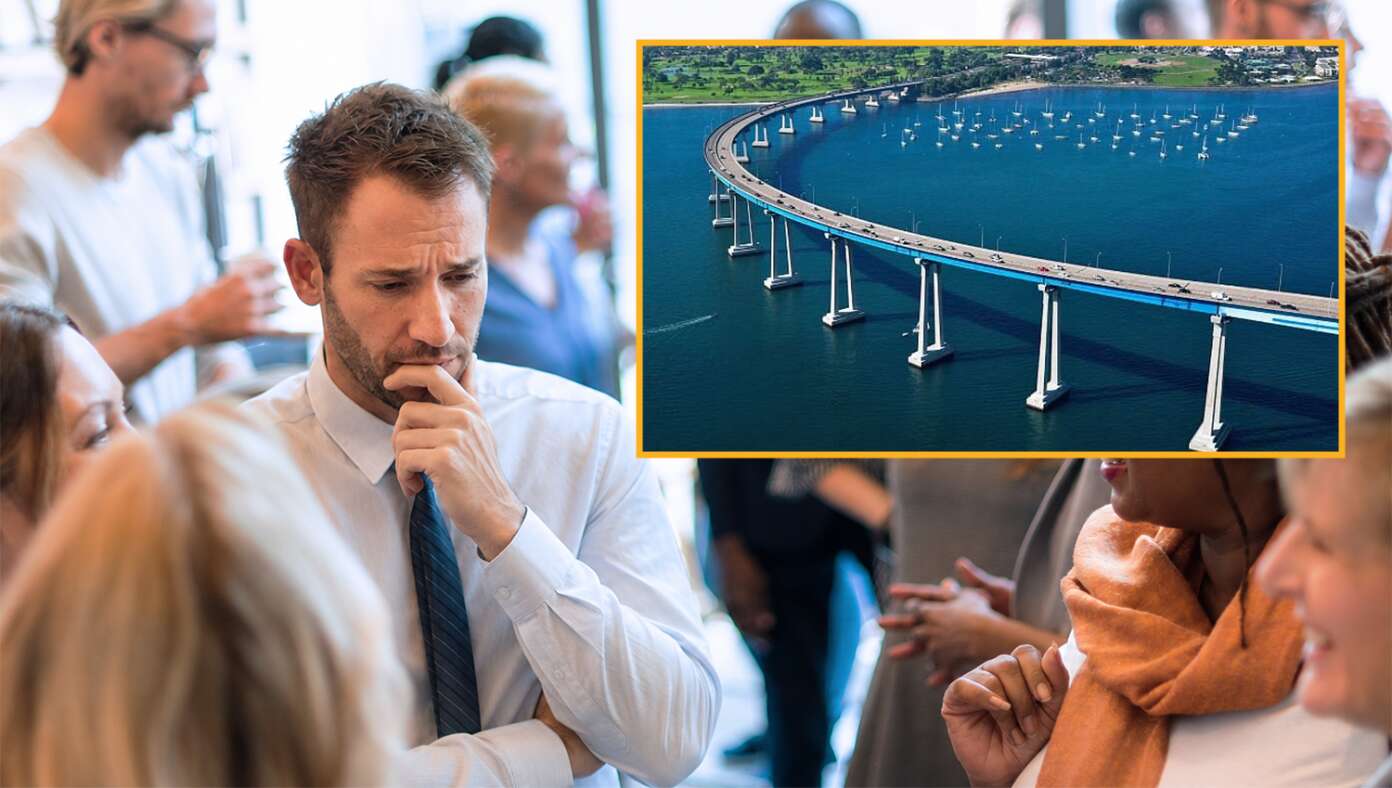 Introverted Conference Attendee Torn Between Participating In Icebreaker And Throwing Self Off Coronado Bridge - Article image