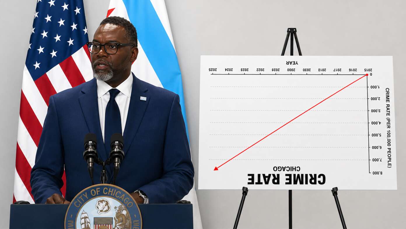 Chicago Mayor Credits Huge Drop In Crime To Turning Crime Stats Chart Upside Down
