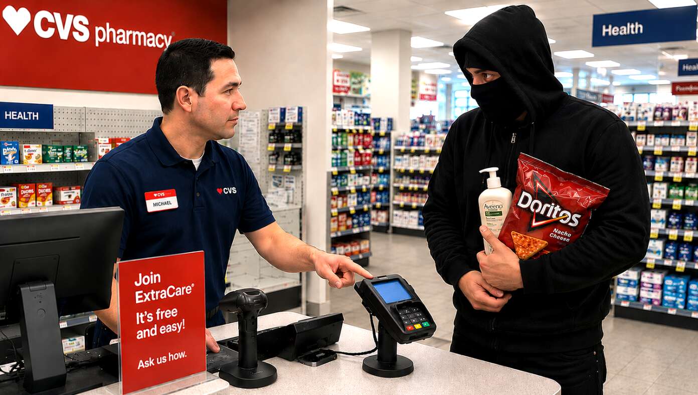 CVS Clerk Reminds Looter To Enter Rewards Number Before Fleeing - Article image