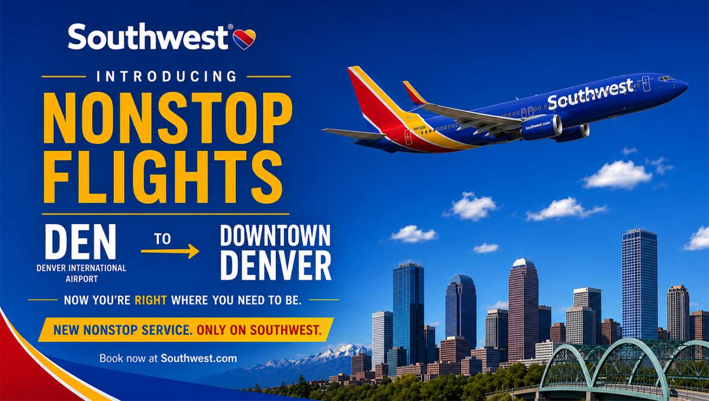 Southwest Announces Nonstop Flights From Denver Airport To Downtown Denver