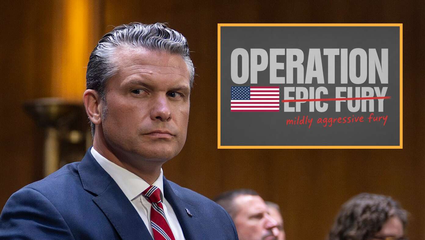 Due To Depleted Missile Supply, 'Operation Epic Fury' Downgraded To 'Operation Mildly Aggressive Fury' - Article image