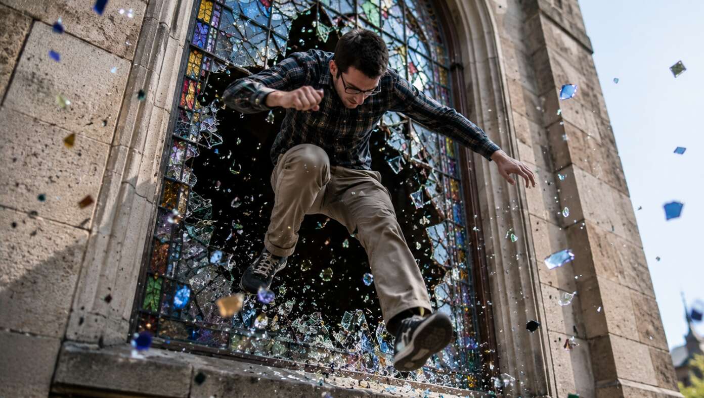 Church Introduces Breakaway Stained Glass Windows For Introverts To Use During Sharing Of The Peace - Article image