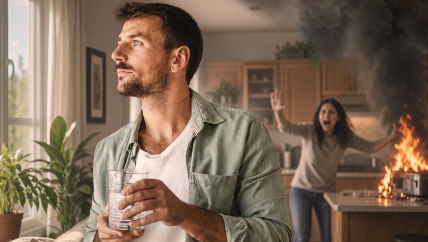 Man Will Continue Listening To Wife's Story About House Being On Fire Just As Soon As This Helicopter Passes - Article image