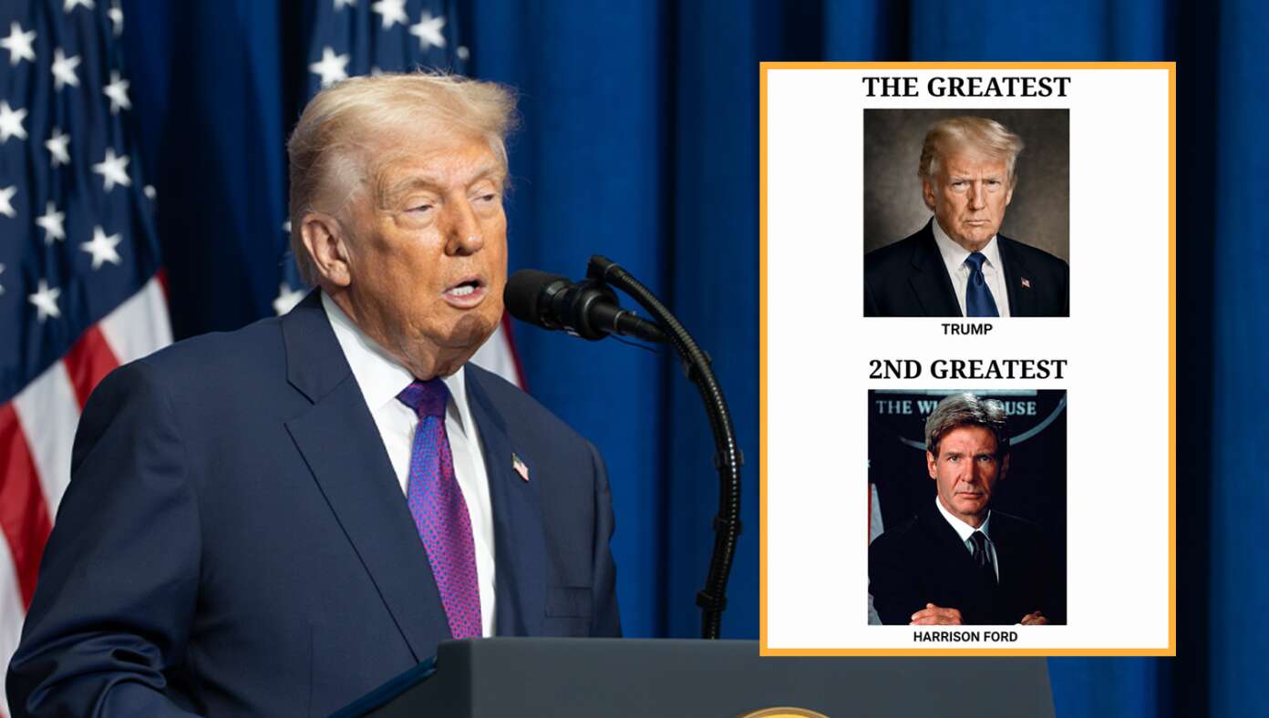 Thumbnail for Trump Names Harrison Ford As 2nd-Greatest President In History