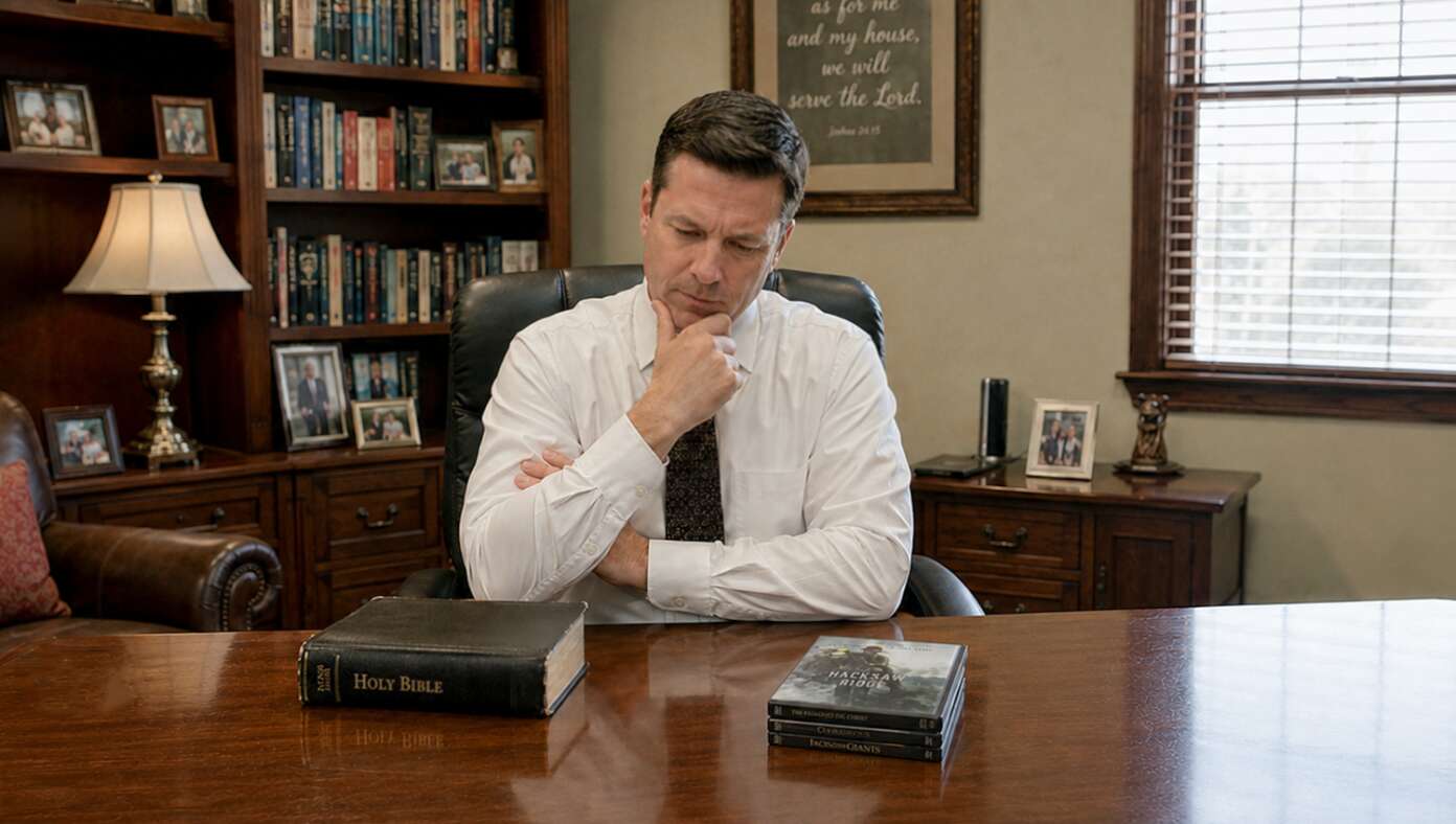Thumbnail for Pastor Torn Between Preaching God's Eternal Word Or Playing Another Movie Clip
