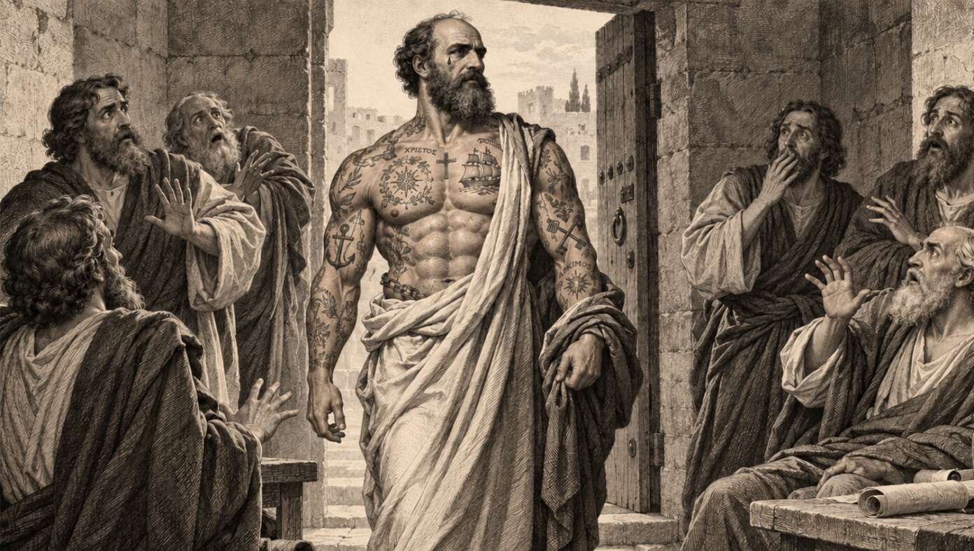 Disciples Shocked As Apostle Paul Returns From Prison Tattooed And Totally Ripped - Article image