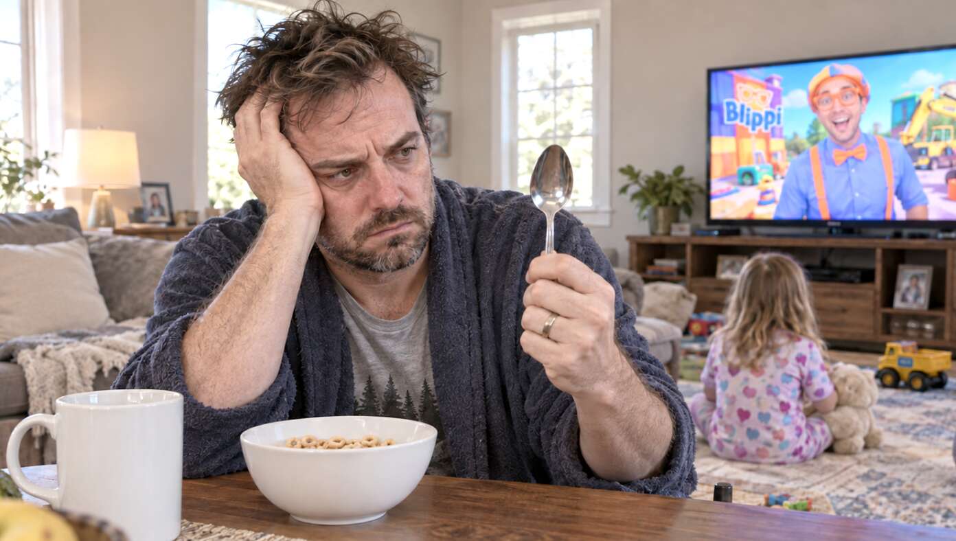 Man Prepares To Perform Self-Lobotomy With Cereal Spoon After Daughter Discovers 'Blippi'