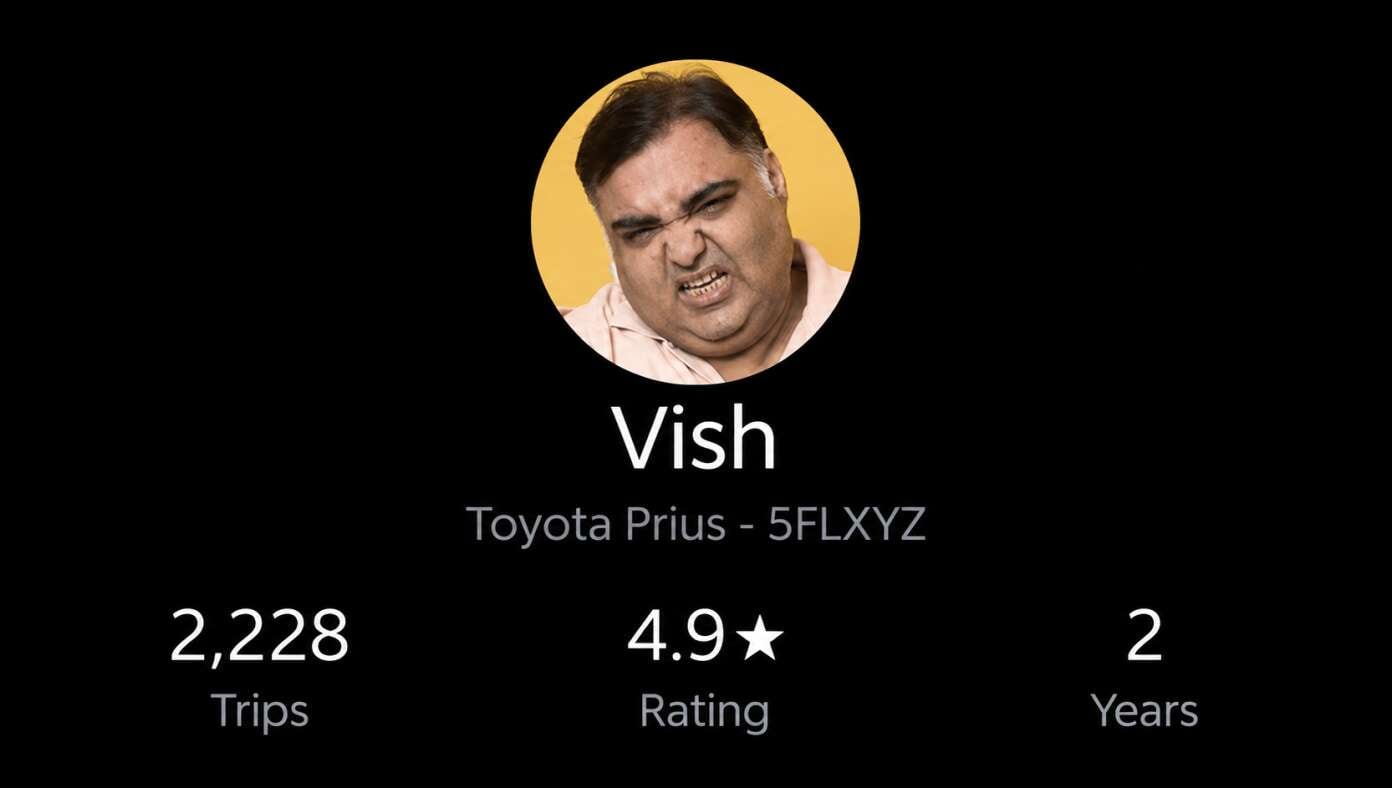 Uber Driver Carefully Selects Worst Possible Photo For Profile