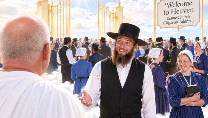 New Arrival In Heaven Surprised To Find It's Mostly Amish People