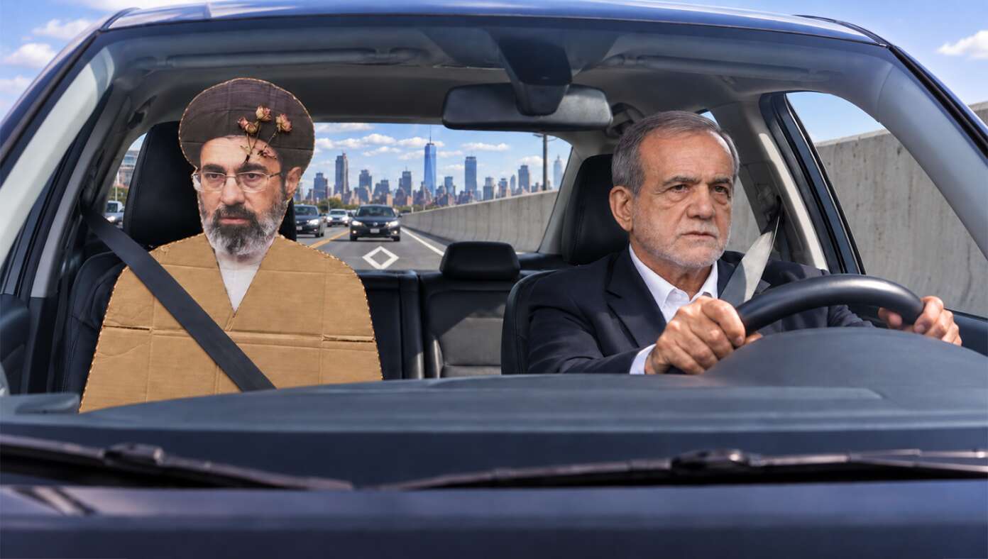 Iranian President Caught Using Cardboard Cutout Of Ayatollah To Sneak Into HOV Lane