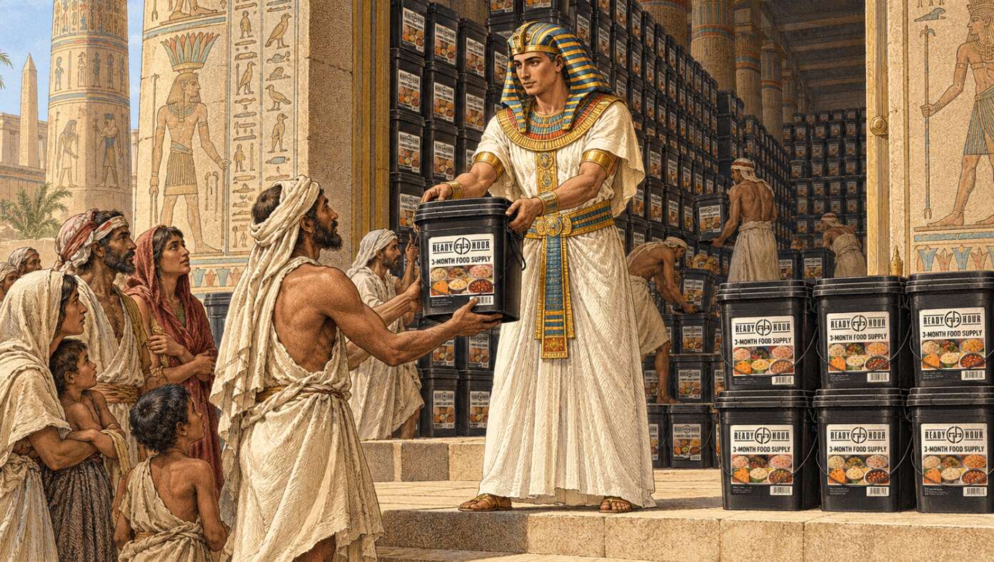 Egypt Saved After Joseph Advises Pharaoh To Stock Up On Emergency Food Buckets From MyPatriotSupply